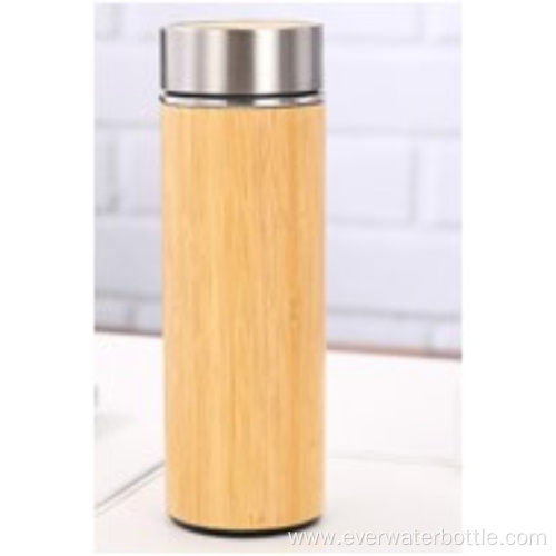 500mL Plastic Bottom Bamboo Vacuum Bottle